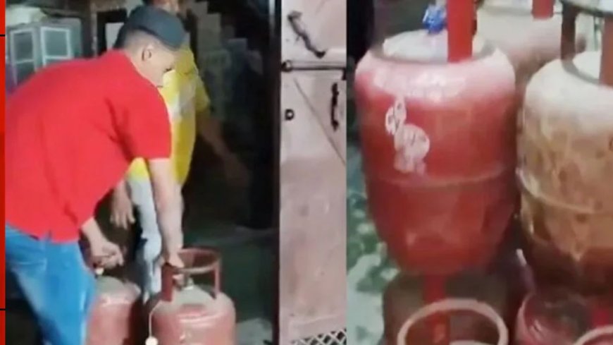 गैस संकट के बीच बड़ा खुलासा! नेता के घर से मिले 55 भरे LPG सिलेंडर, जमाखोरी के शक ने मचाया हड़कंप