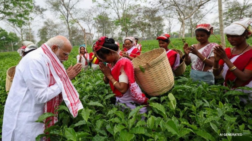 असम चुनाव के बीच चाय बागान पहुंचे PM मोदी, महिला मजदूरों संग तोड़ी पत्तियां और ली सेल्फी